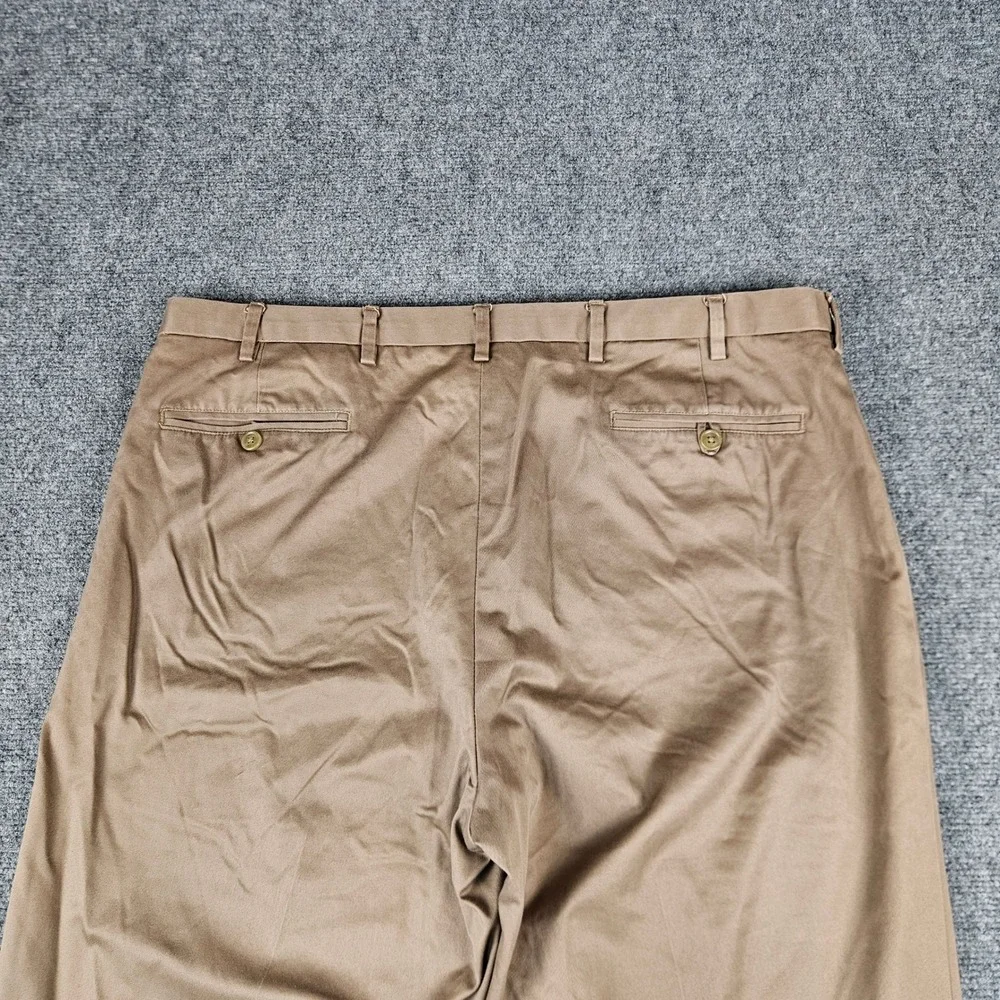 Jos A Bank Traveler Chino Pants Mens 40x30 Tan Khaki Tailored Fit Cotton Twill